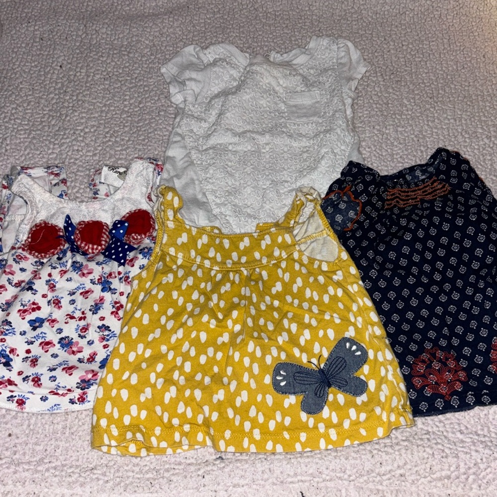Bundle of 12mo girls shirts